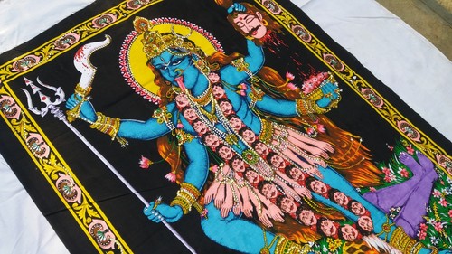 Kali tenture indienne avec - kali,