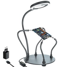 Loupe avec lumière à souder à la troisième main -Grossissement 3X -Lumière du...