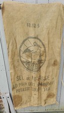 Ancien sac en toile POTASSE D'ALSACE, engrais... Detournable années 40. A381