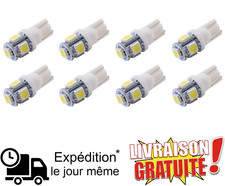 T10 Lot 8 LED 5 SMD 6500K Blanc Pour Position, Plafonnier, Plaque