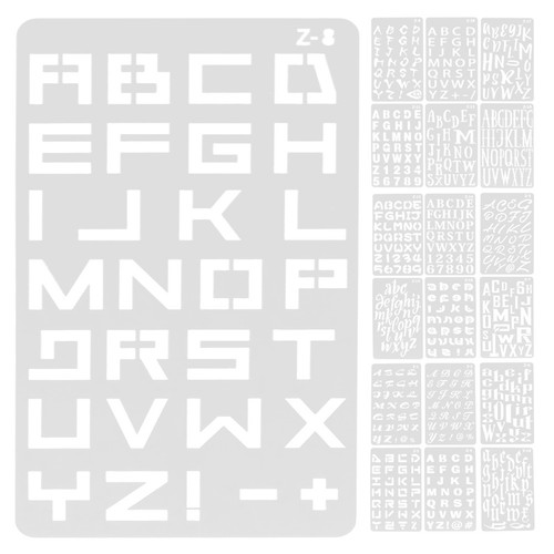 Sheets pochoir lettres - 20, de