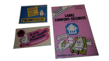 lot de 3 Autocollant vintage électricité  label Promotelec sécurité électrique