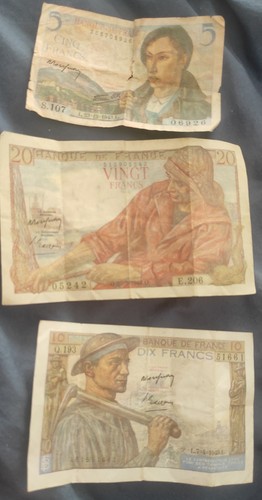 Vieux billets francs 20 - vieux, 5