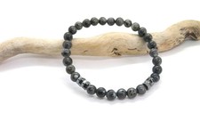 Bracelet élastiqué pierre labradorite et hématite
