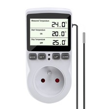 Prise Thermostat Regulateur Température Numérique Prise Programmable Digitale...