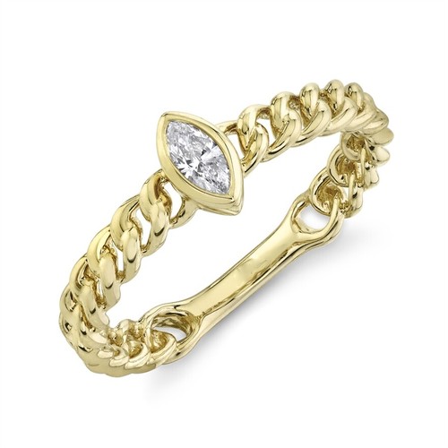 14k jaune marquise diamant - 14k,