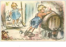 ILLUSTRATEURS.n°30741.GERMAINE BOURET.VITE NENETTE APPORTE TON QUART.VINS.FUT