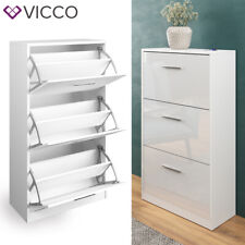 Meuble à chaussures 3 compartiments espace Gizmo Blanc ultra-brillant Vicco