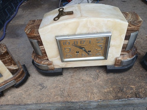 Pendule art deco garniture - pendule,