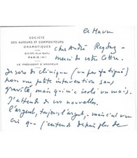 SALACROU (Armand). Auteur dramatique. Carte autographe, 13 juillet 1979 (Réf. G 