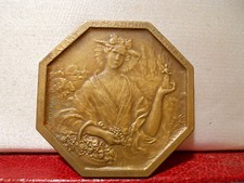 RARE BRONZE SAVINGS BY GREGOIRE FRENCH MEDAL TOKEN  