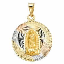14k Tricolor Gold Virgen