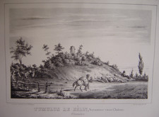 Lithographie Tumulus de Bélin