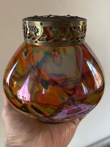 Vase verre orangé - en,