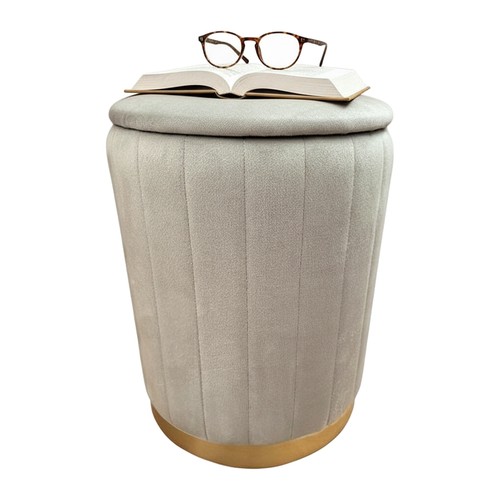Tabouret velours pouf de - en,