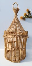 Grande cage vintage en osier