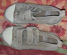 Basket toile marron à scratch new lander taille 29