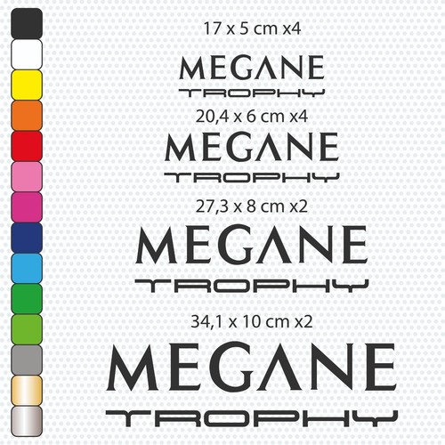 Megane trophy 12 stickers - megane,