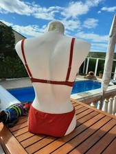 Maillot de bain rouge  à pois blancs push-up T. 38