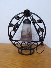 Lampe Art Déco Pâte De Verre Signée Muller Frères Lunéville