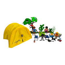 sympa  base Famille et tente de camping 5435 Playmobil ( vacance    ) 2949