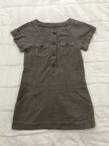 Haut robe gris marron fille