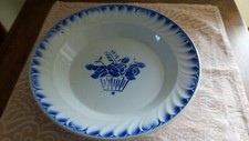 PLAT CREUX ROND BLEU BLANC