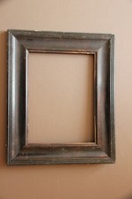 Cadre ancien mouluré en bois teinté noir