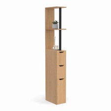 Meuble WC étagère bois