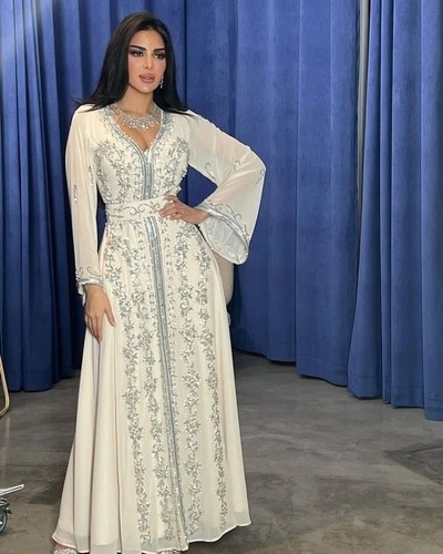 Caftan marocain blanc - , dubaï