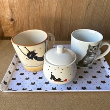 Lot Vaiselle Chat Chaton Mug Plateau Sucrier 