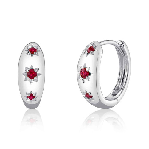 14k blanc rubis - or, Étoile