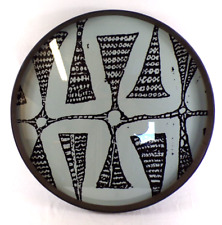 Plateau en verre rond Notre Monde Point chevauchés taché Ø 61cm 