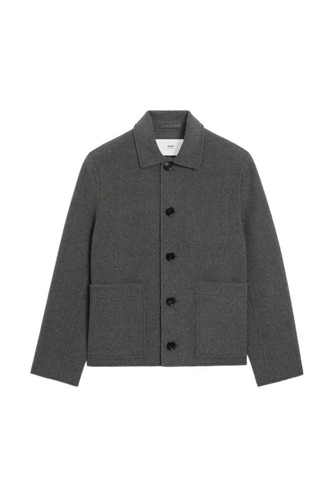Ami paris wool jacket - paris, grey