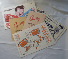 5 BUVARDS - CHOCOLAT BARRY (2 DIFFÉRENTS) - DELESPAUL - OVOMALTINE - LANVIN -