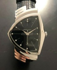 Montre à quartz HAMILTON VENTURA H244110 noir argent occasion