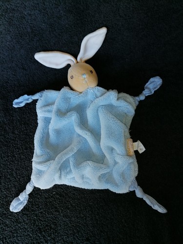 Doudou plat lapin - doudou, bleu