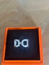 Bague Hermès Paris . Ever Chaine  D' Encre  Argent 925 . 6.4 G