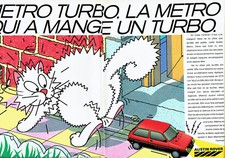 Publicité Advertising 088   1984   Austin Rover  la Metro turbo (2 pages)