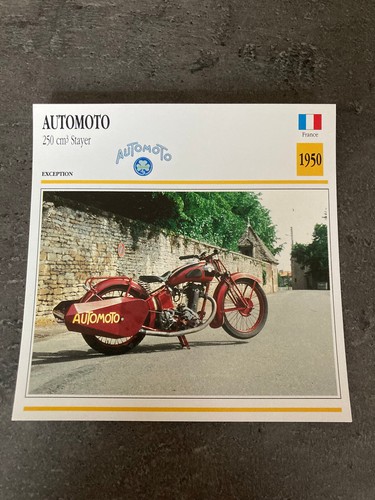 Carte fiche moto collection - fiche,