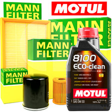 Entretien Mercedes Classe A W176 200 220 CDI 4 Filtres Mann +7LT Huile Motul