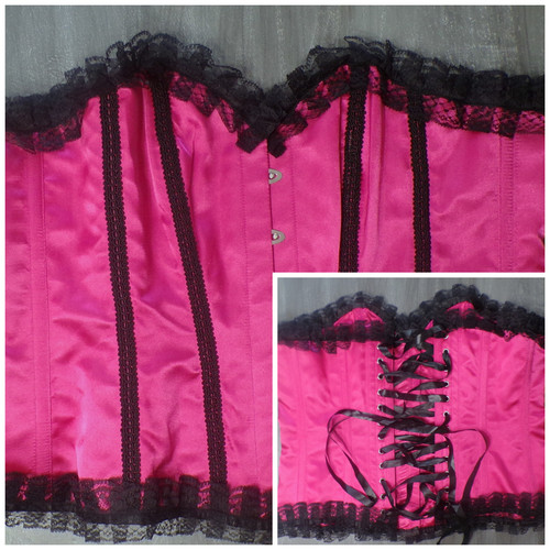 Overbust corset hot pink - corset,