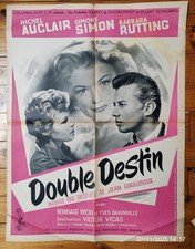 Affiche originale litho 60 x 80. Modèle rose. DOUBLE DESTIN.  1954. Simone Simon
