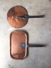 COUVERCLE Très ANCIEN  à CASSEROLE en CUIVRE - ORIGINAL  -lot De 2