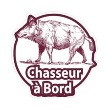 Chasseur bord sanglier logo - bord,