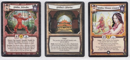 L5r lot cards rare - -,