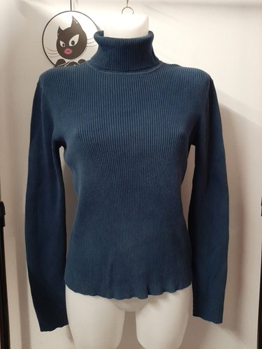 Pull col roulé bleu - , lauren