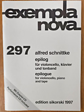 Alfred Schnittke - epilog for cello, piano & tape - score + cd  ex. nova 297