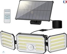Lampe Solaire Extérieur Détecteur de Mouvement, Lumière avec Fonction D'alarme, 