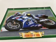 Suzuki GSX-R1000 2002 GSX-R 1000 fiche carte moto passion collection Atlas GSXR